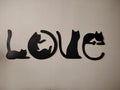 Letras LOVE Gatuno