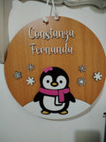 Letrero Infantil- temática pingüino